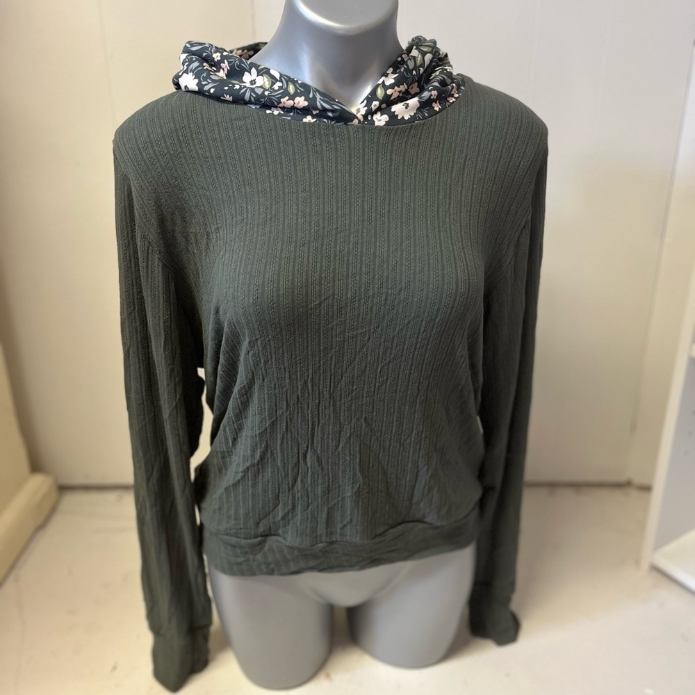 HANDMADE sage green light weight hoodie